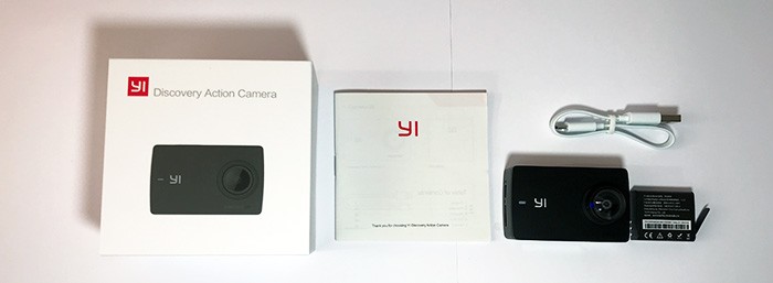 Yi Discovery 4K Action Cam whats in the box