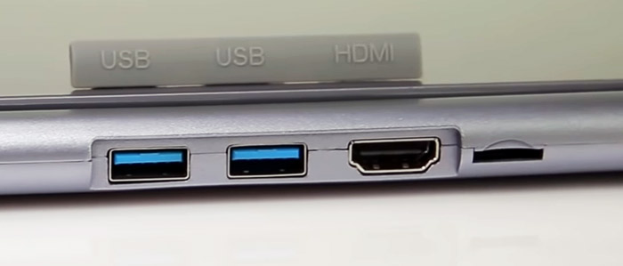 Teclast F15 USB and HDMI Ports